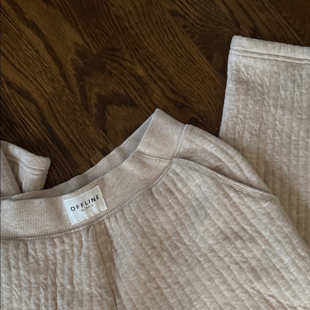 Cozy Cream  Aerie Offline Comfy Pants size S short
